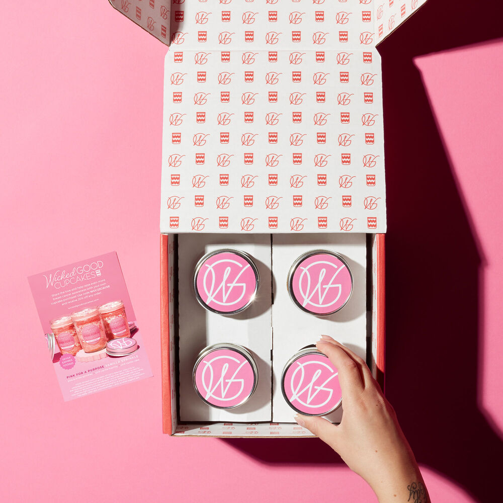 Pink for a Purpose Cupcake 4-Pack Mailer Box image number null