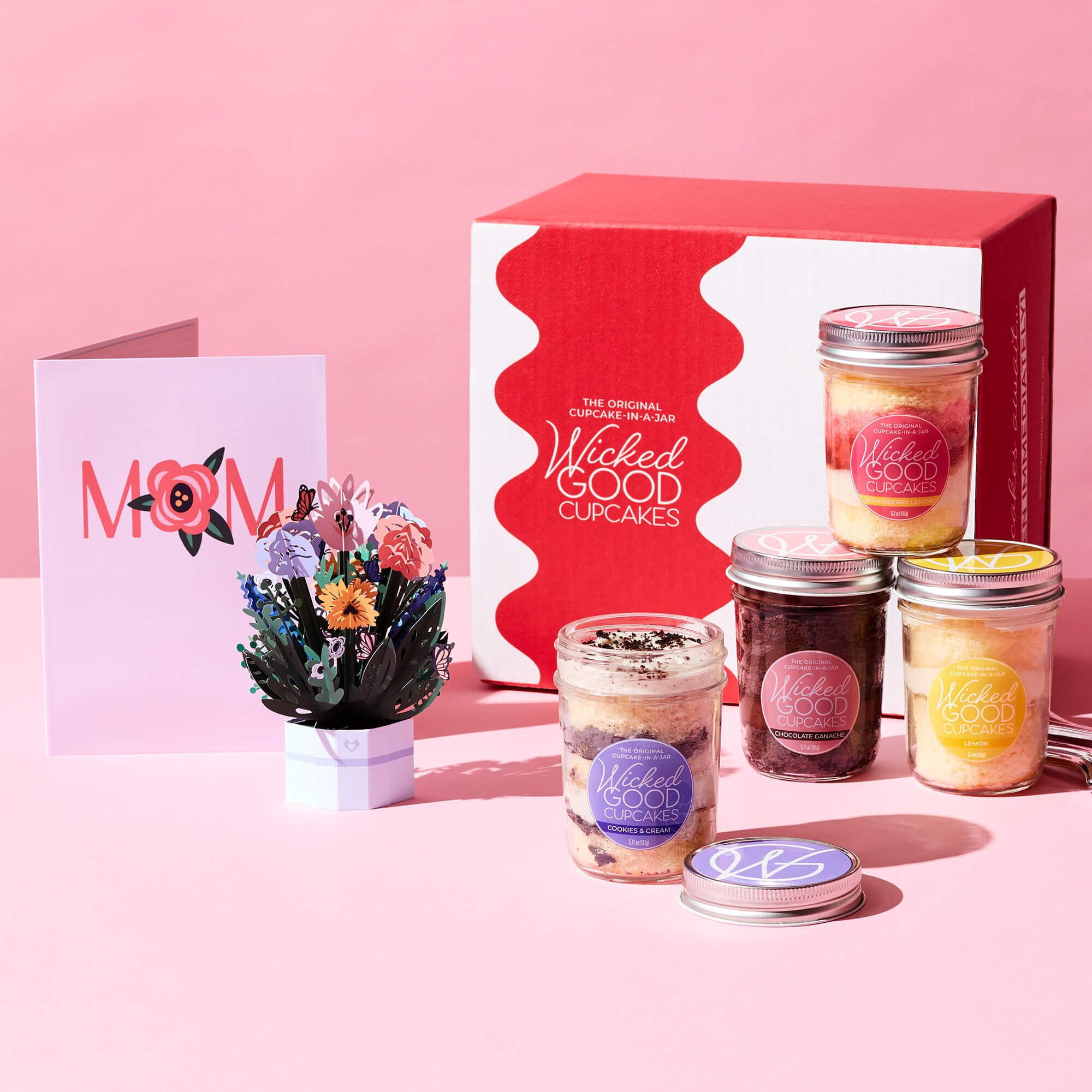24 Stück Cupcake-Topper Für Muttertag – Glitzernde Rosen, „Love You Mom“, In Rot, Für Kuchen & Deko