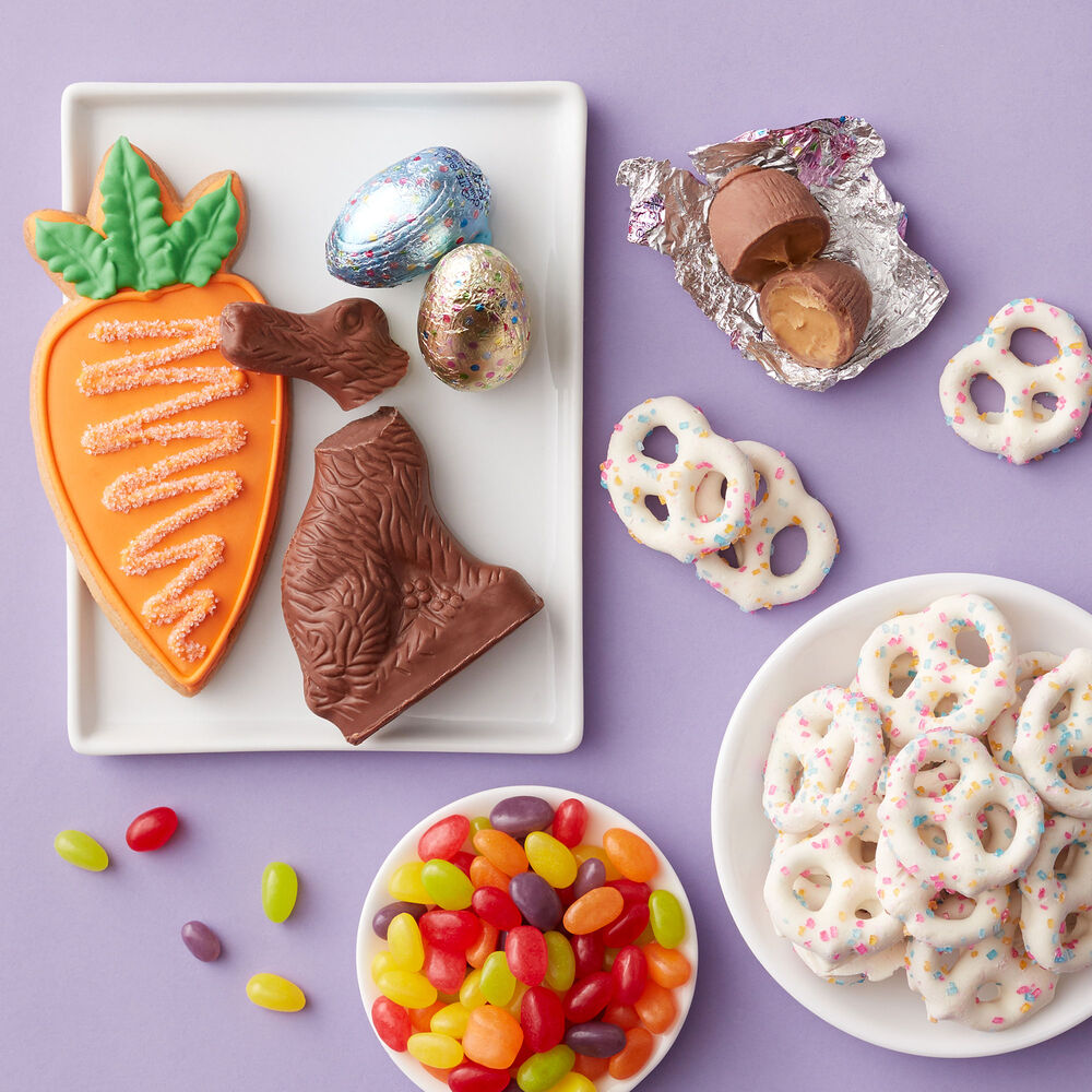 Little Bunny Gift Basket Charcuterie Spread image number null