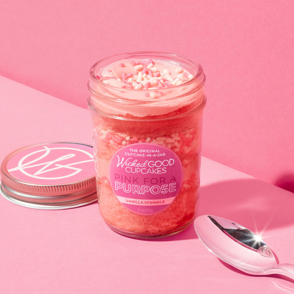 Pink for a Purpose Vanilla Sprinkle Cupcake Jar image number null