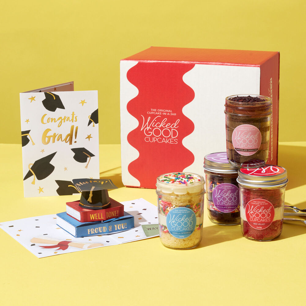 Mix & Match Graduation Cupcake 4-Pack with Lovepop Card