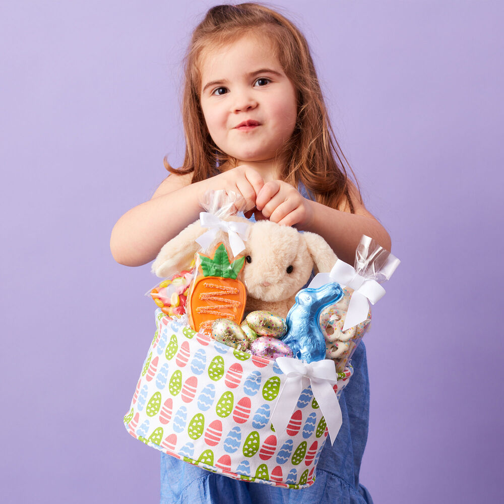 Little Bunny Gift Basket - Child Holding Basket image number null