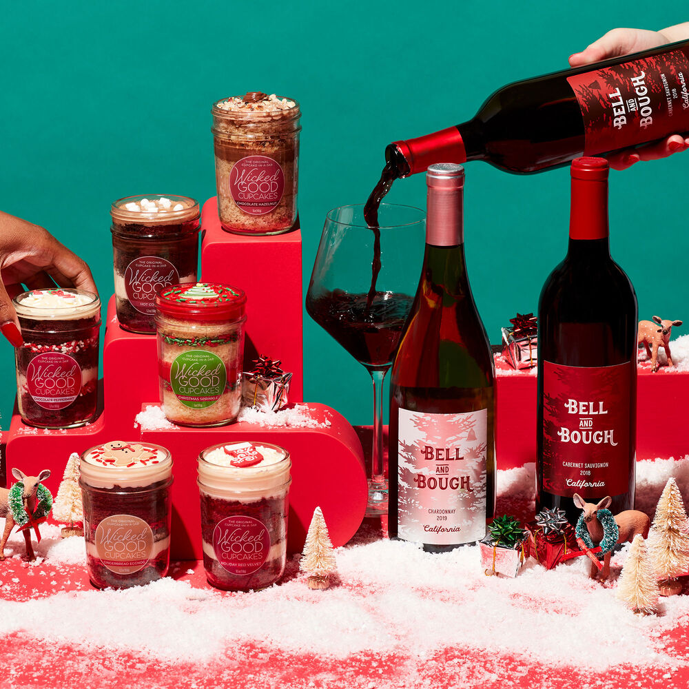 Wicked Good Cupcakes holiday cupcakes and wine image number null