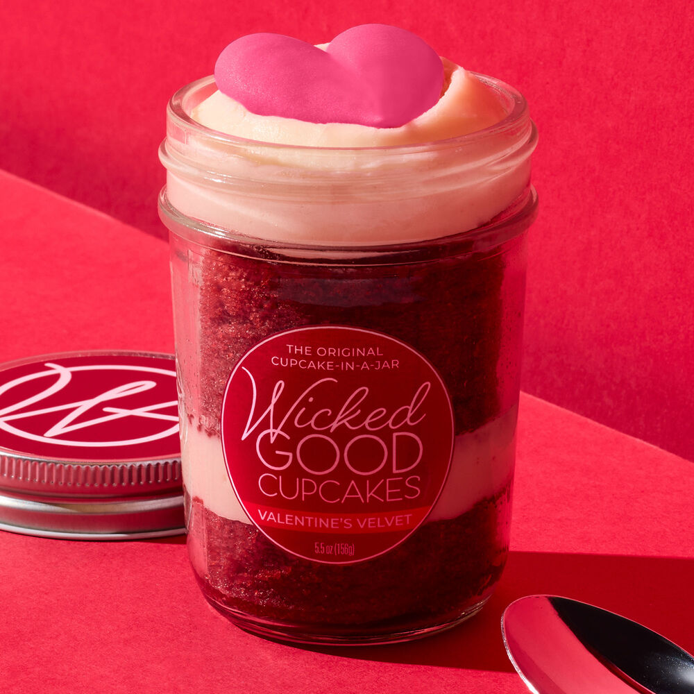 Valentine&#39;s Velvet Cupcake Jar image number null