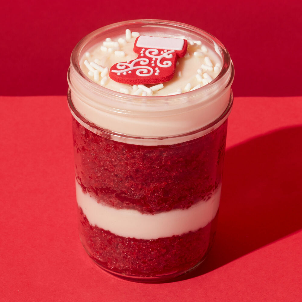 Holiday Red Velvet Cupcake Jar