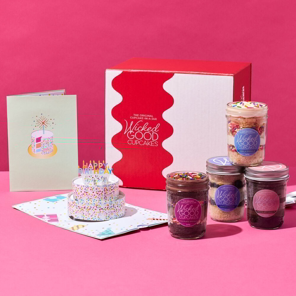 Mix & Match Birthday Cupcake 4-Pack with Lovepop Card |  Mix & Match Birthday Cupcake 4-Pack with Lovepop Card