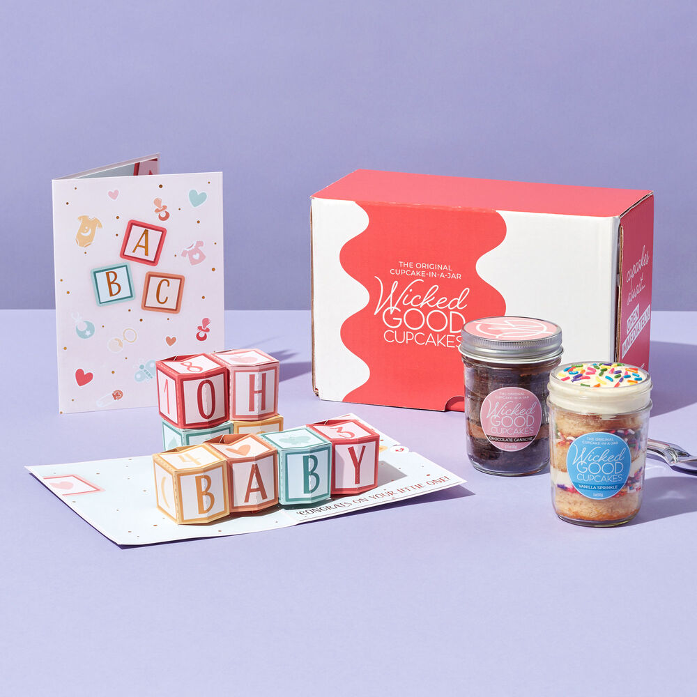 Mix & Match Baby Shower Cupcake 2-Pack with Lovepop Card