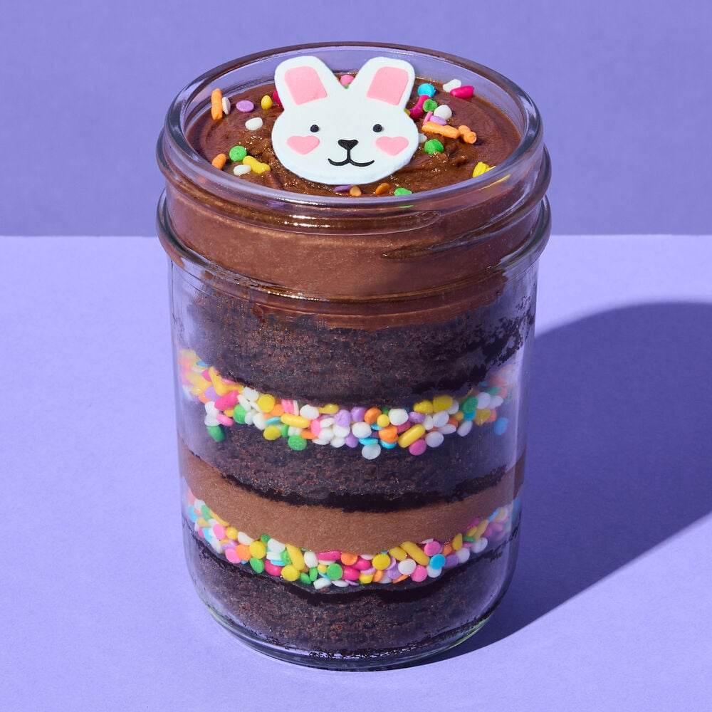 Chocolate Bunny Cupcake Jar - Unlabeled