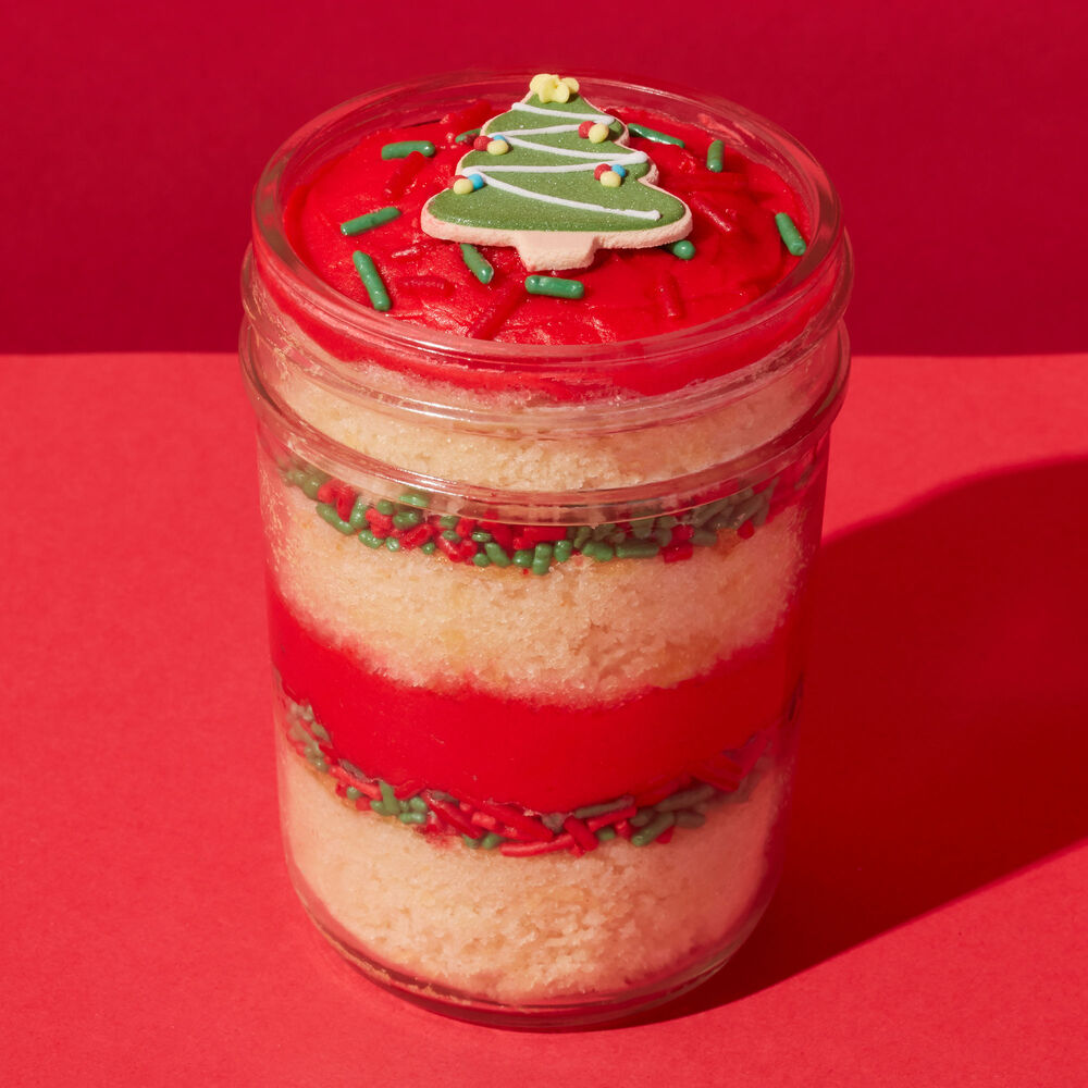 Christmas Sprinkle Cupcake Jar