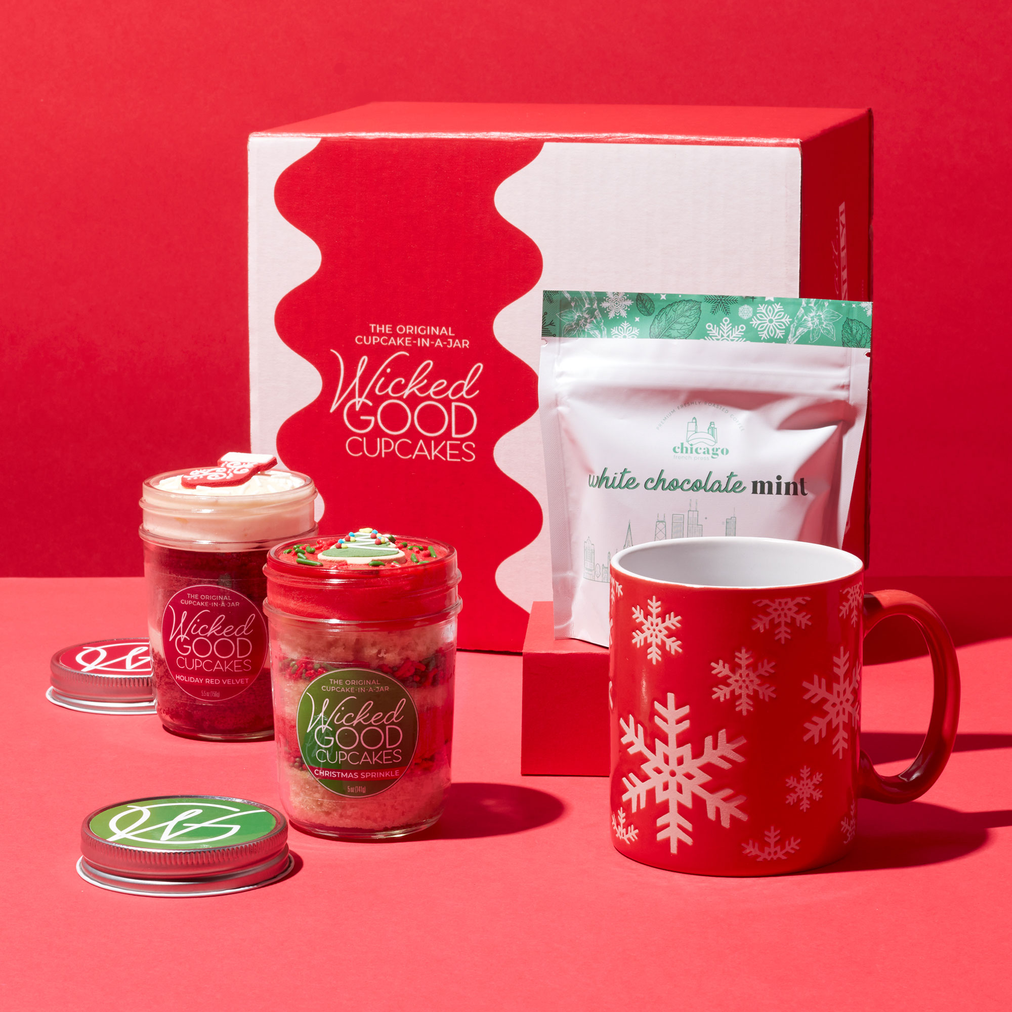 Holiday Cupcake 2-Pack & Coffee Gift Set