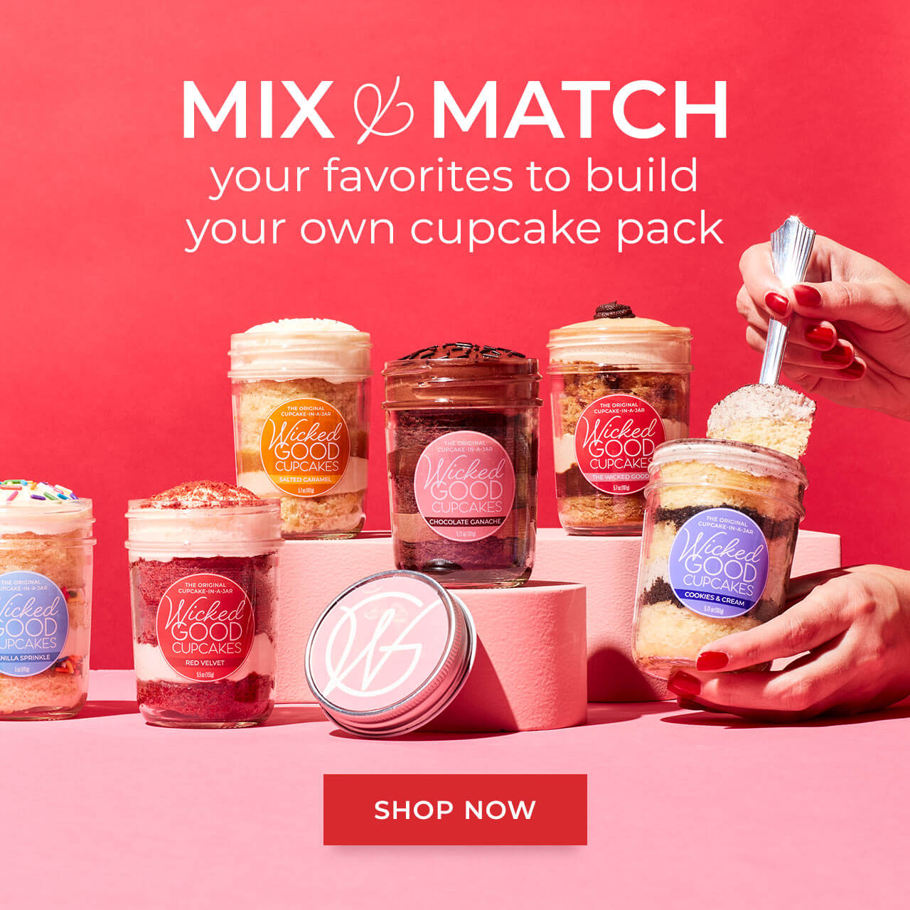 Mix & Match your favorites to build your own cupcake pack. Shop Now
